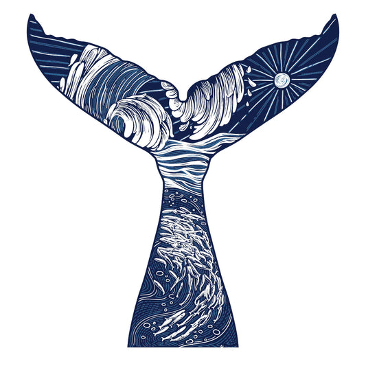 Whale Tail Decal