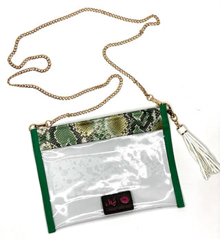 Makeup Junkie Gameday Crossbody - Emerald, A Blissfully Beautiful Boutique - A Blissfully Beautiful Boutique