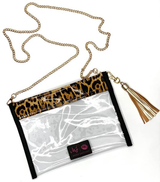 Makeup Junkie Gameday Crossbody - Leopard, A Blissfully Beautiful Boutique - A Blissfully Beautiful Boutique