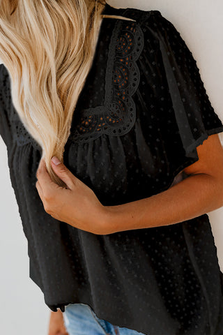 Flutter Sleeves Sheer Babydoll Top - A Blissfully Beautiful Boutique