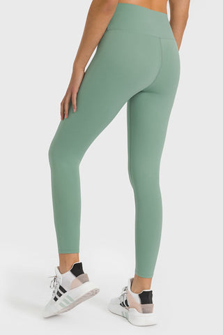 High Waist Ankle-Length Yoga Leggings, Trendsi - A Blissfully Beautiful Boutique