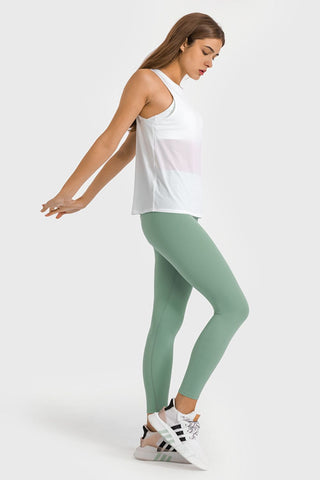 High Waist Ankle-Length Yoga Leggings, Trendsi - A Blissfully Beautiful Boutique