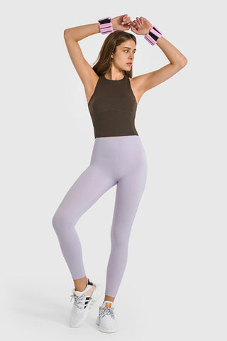 High Waist Ankle-Length Yoga Leggings, Trendsi - A Blissfully Beautiful Boutique