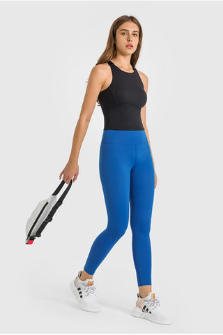 High Waist Ankle-Length Yoga Leggings, Trendsi - A Blissfully Beautiful Boutique