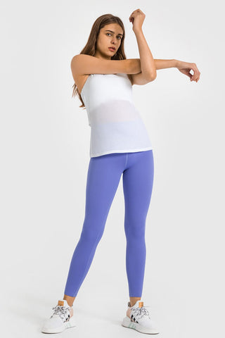 High Waist Ankle-Length Yoga Leggings, Trendsi - A Blissfully Beautiful Boutique