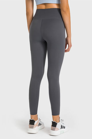 High Waist Ankle-Length Yoga Leggings, Trendsi - A Blissfully Beautiful Boutique
