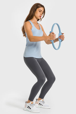 High Waist Ankle-Length Yoga Leggings, Trendsi - A Blissfully Beautiful Boutique