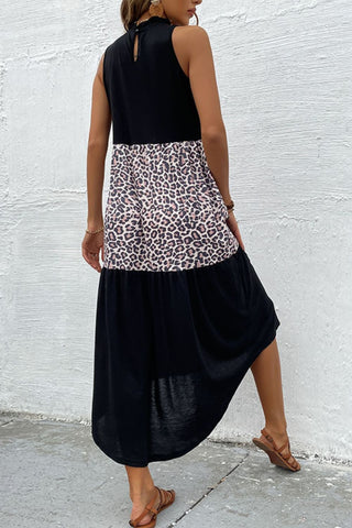 Leopard Contrast Sleeveless Maxi Dress, Trendsi - A Blissfully Beautiful Boutique