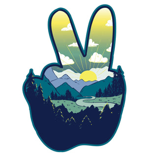 Peace Hand Mountain Decal, A Blissfully Beautiful Boutique - A Blissfully Beautiful Boutique