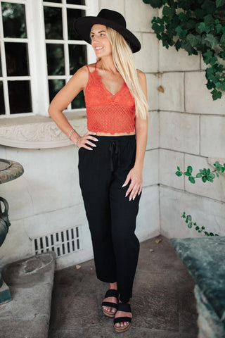 Wild And Free Crop Top in Rust, La Miel - A Blissfully Beautiful Boutique