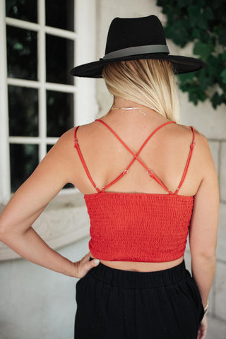 Wild And Free Crop Top in Rust, La Miel - A Blissfully Beautiful Boutique