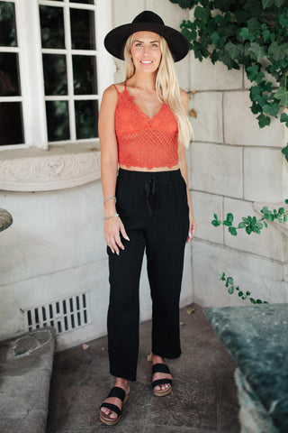 Wild And Free Crop Top in Rust, La Miel - A Blissfully Beautiful Boutique