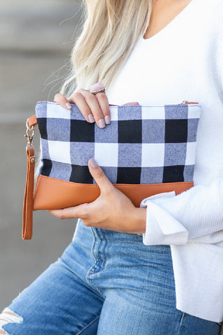 Buffalo Plaid Clutch, Aili's Corner - A Blissfully Beautiful Boutique
