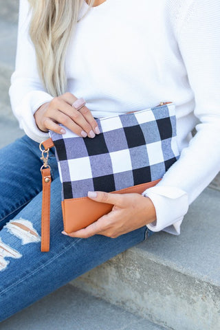 Buffalo Plaid Clutch, Aili's Corner - A Blissfully Beautiful Boutique