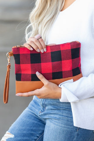 Buffalo Plaid Clutch, Aili's Corner - A Blissfully Beautiful Boutique