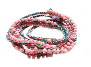 Dusty Rose Beaded, Teal and China Pink , Tie Wraps, Serena Vibes - A Blissfully Beautiful Boutique
