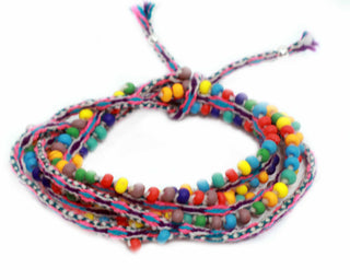 Rainbow Beaded, Cotton Candy, Tassel Tie Wraps, Serena Vibes - A Blissfully Beautiful Boutique