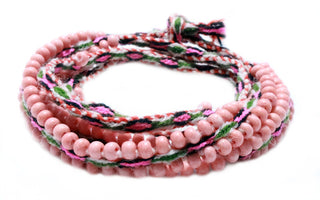 Dusty Rose Beaded,  Pretty in Pink, Tie Wraps, Serena Vibes - A Blissfully Beautiful Boutique