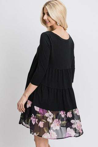 A Tiered Loose Fit Shift Dress, Red Lolly - A Blissfully Beautiful Boutique