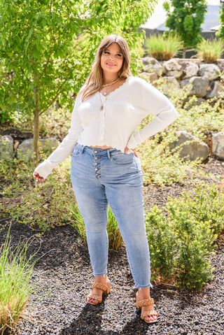 Hi-Rise Button Fly Skinny, Ave Shops - A Blissfully Beautiful Boutique