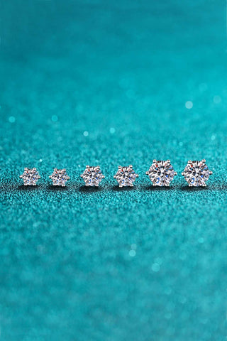 Endless Cheer Moissanite Stud Earrings, Trendsi - A Blissfully Beautiful Boutique