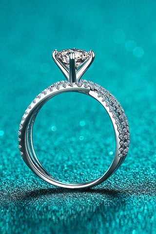 1 Carat Moissanite Crisscross Ring, Trendsi - A Blissfully Beautiful Boutique