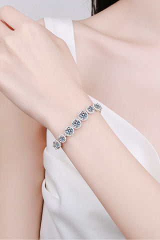 925 Sterling Silver 10.4 Carat Moissanite Bracelet, Trendsi - A Blissfully Beautiful Boutique