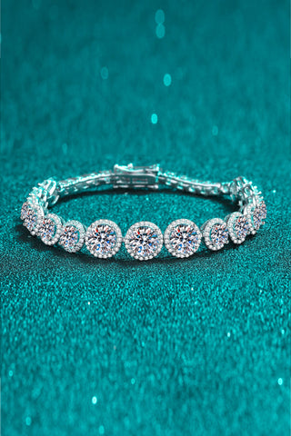 925 Sterling Silver 10.4 Carat Moissanite Bracelet, Trendsi - A Blissfully Beautiful Boutique