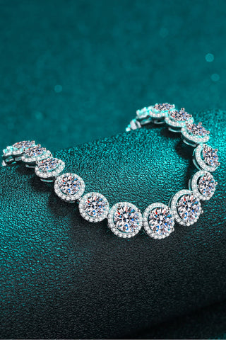 925 Sterling Silver 10.4 Carat Moissanite Bracelet, Trendsi - A Blissfully Beautiful Boutique
