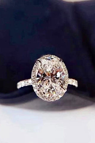 2 Carat Moissanite Platinum-Plated Ring, Trendsi - A Blissfully Beautiful Boutique