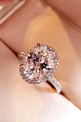 2 Carat Moissanite Platinum-Plated Ring, Trendsi - A Blissfully Beautiful Boutique