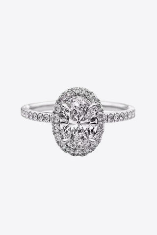 2 Carat Moissanite Platinum-Plated Ring, Trendsi - A Blissfully Beautiful Boutique