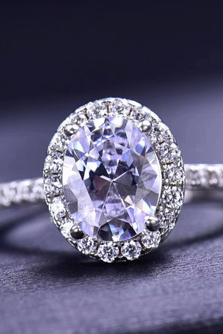 2 Carat Moissanite Platinum-Plated Ring, Trendsi - A Blissfully Beautiful Boutique