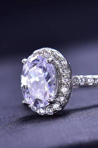 2 Carat Moissanite Platinum-Plated Ring, Trendsi - A Blissfully Beautiful Boutique