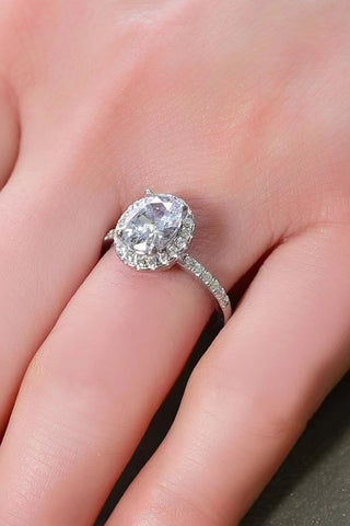2 Carat Moissanite Platinum-Plated Ring, Trendsi - A Blissfully Beautiful Boutique