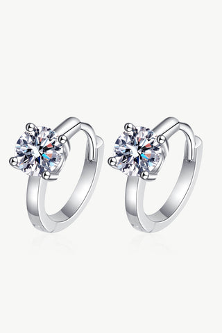 Moissanite Huggie Earrings, Trendsi - A Blissfully Beautiful Boutique