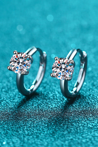 Moissanite Huggie Earrings, Trendsi - A Blissfully Beautiful Boutique