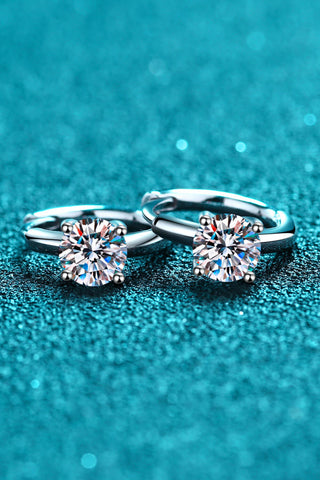 Moissanite Huggie Earrings, Trendsi - A Blissfully Beautiful Boutique