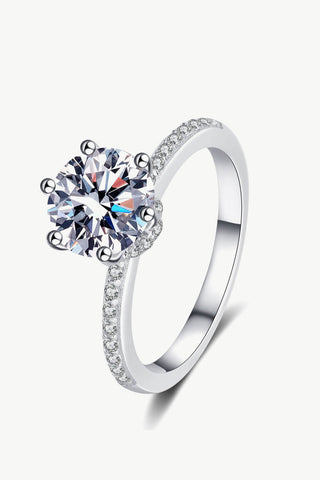 925 Sterling Silver 2 Carat Moissanite Ring, Trendsi - A Blissfully Beautiful Boutique