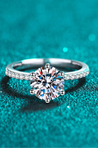 925 Sterling Silver 2 Carat Moissanite Ring, Trendsi - A Blissfully Beautiful Boutique