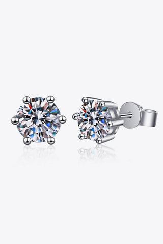 Moissanite Stud Earrings, Trendsi - A Blissfully Beautiful Boutique
