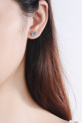 Moissanite Stud Earrings, Trendsi - A Blissfully Beautiful Boutique