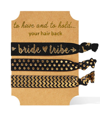 11 Piece Set of Bride and Bride Tribe Hair Ties, Samantha Margaret - A Blissfully Beautiful Boutique