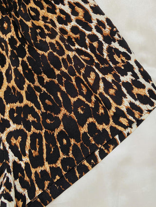 Leopard Lip Graphic Top and Shorts Lounge Set, Trendsi - A Blissfully Beautiful Boutique