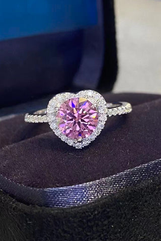 1 Carat Moissanite Heart Ring, Trendsi - A Blissfully Beautiful Boutique