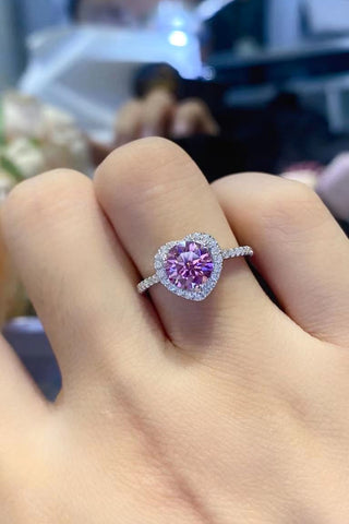 1 Carat Moissanite Heart Ring, Trendsi - A Blissfully Beautiful Boutique