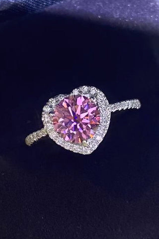 1 Carat Moissanite Heart Ring, Trendsi - A Blissfully Beautiful Boutique
