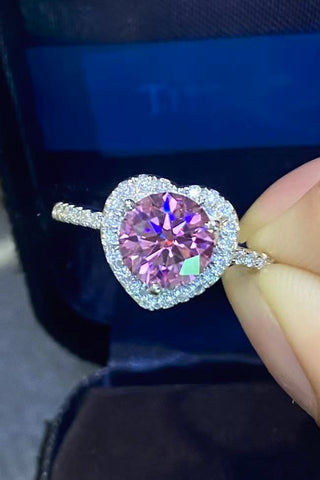 1 Carat Moissanite Heart Ring, Trendsi - A Blissfully Beautiful Boutique