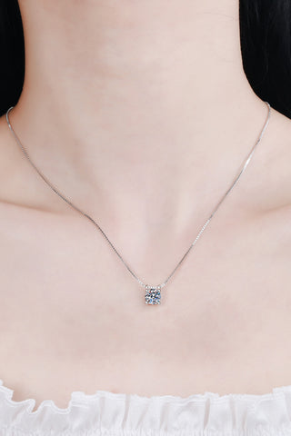 1 Carat Moissanite 925 Sterling Silver Chain Necklace, Trendsi - A Blissfully Beautiful Boutique