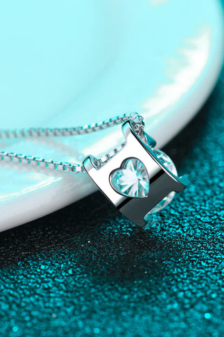 1 Carat Moissanite 925 Sterling Silver Chain Necklace, Trendsi - A Blissfully Beautiful Boutique